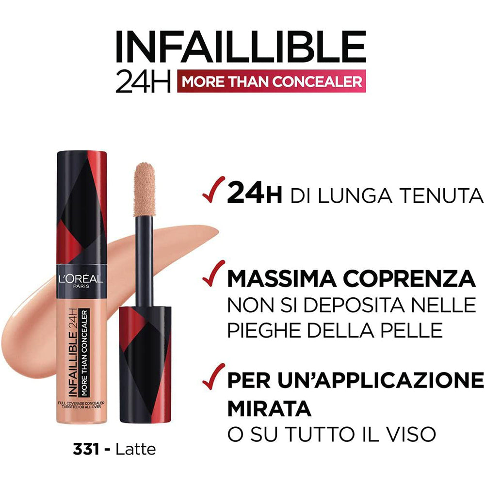 Infallible 24H More Than Concealer Correttore Anti-imperfezioni Anti-occhiaie 331 Latte_COR3415_L'Oreal-3