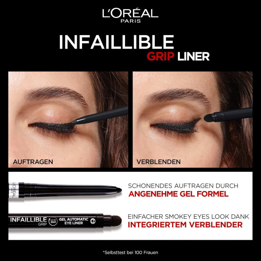 Infallible Grip Gel Automatic Liner Eyeliner  Lunga Durata Black_COR414400_L'Oreal-3