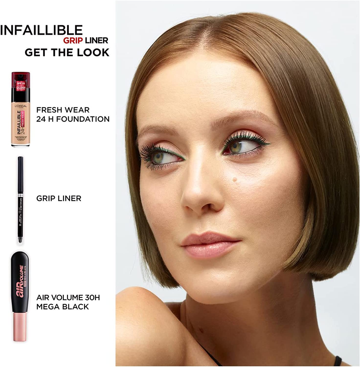Infallible Grip Gel Automatic Liner Eyeliner  Lunga Durata Emerald Green_COR26707_L'Oreal-4