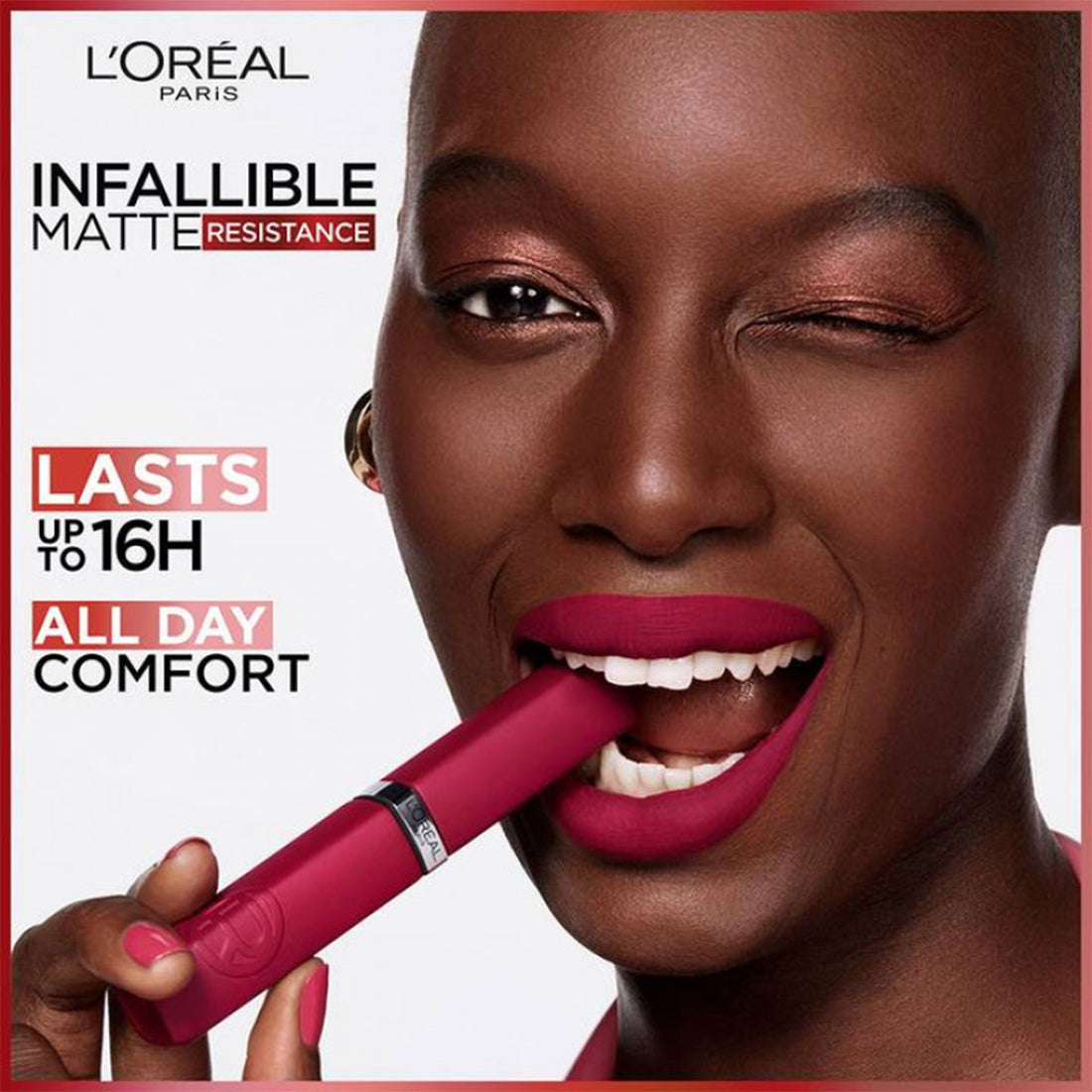 Infallible Matte Resistance Lipstick Rossetto Liquido Matte 100 Fairytale Endin_COR621000_L'Oreal-4