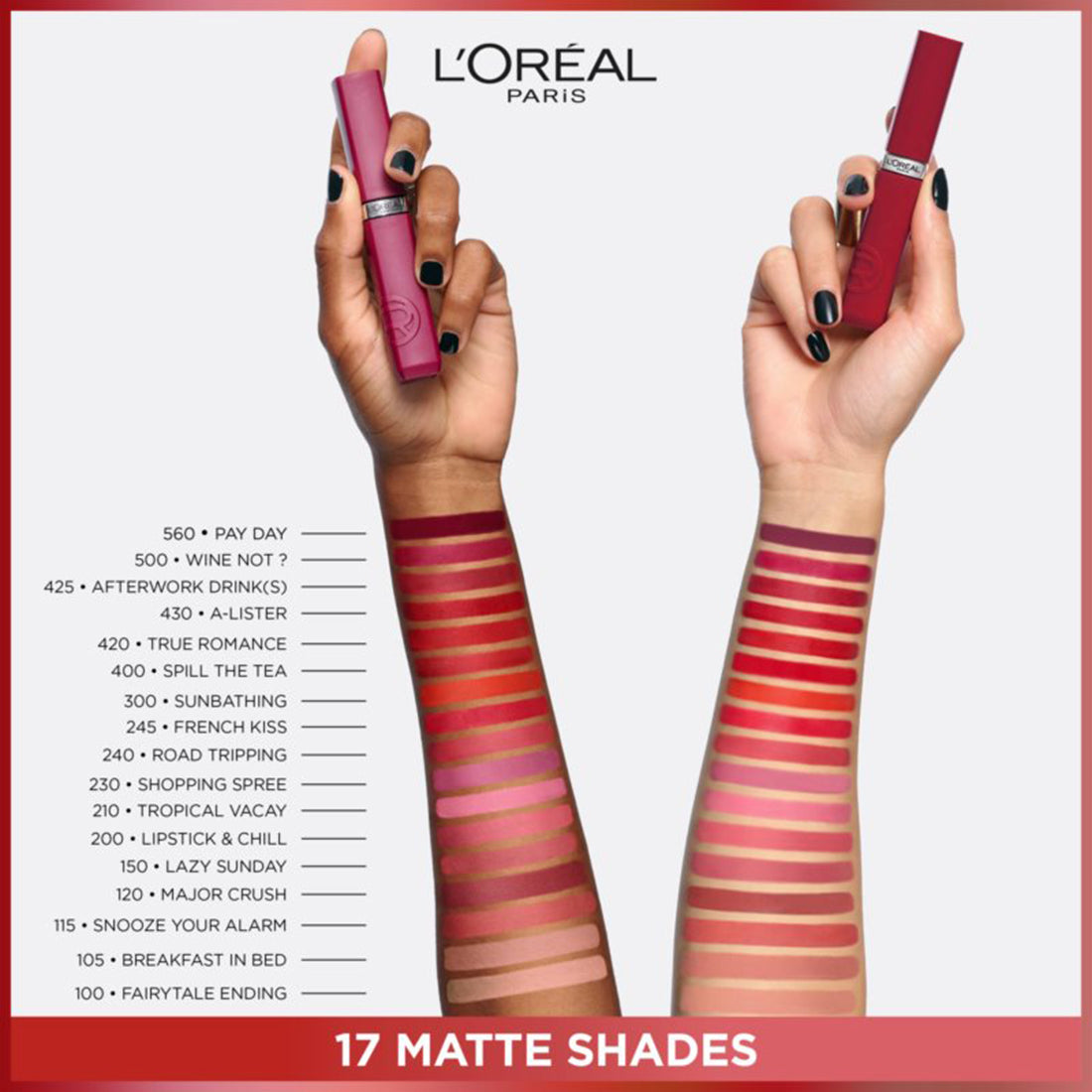 Infallible Matte Resistance Lipstick Rossetto Liquido Matte 105 Breakfast in Be_COR621100_L'Oreal-5