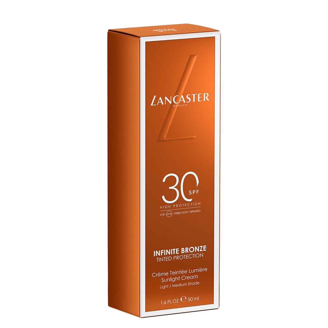 Infinite Bronze Tinted Protection Sunlight Cream Crema Solare Colorata Viso SPF 30 Light Medium_LAN7989_Lancaster-2