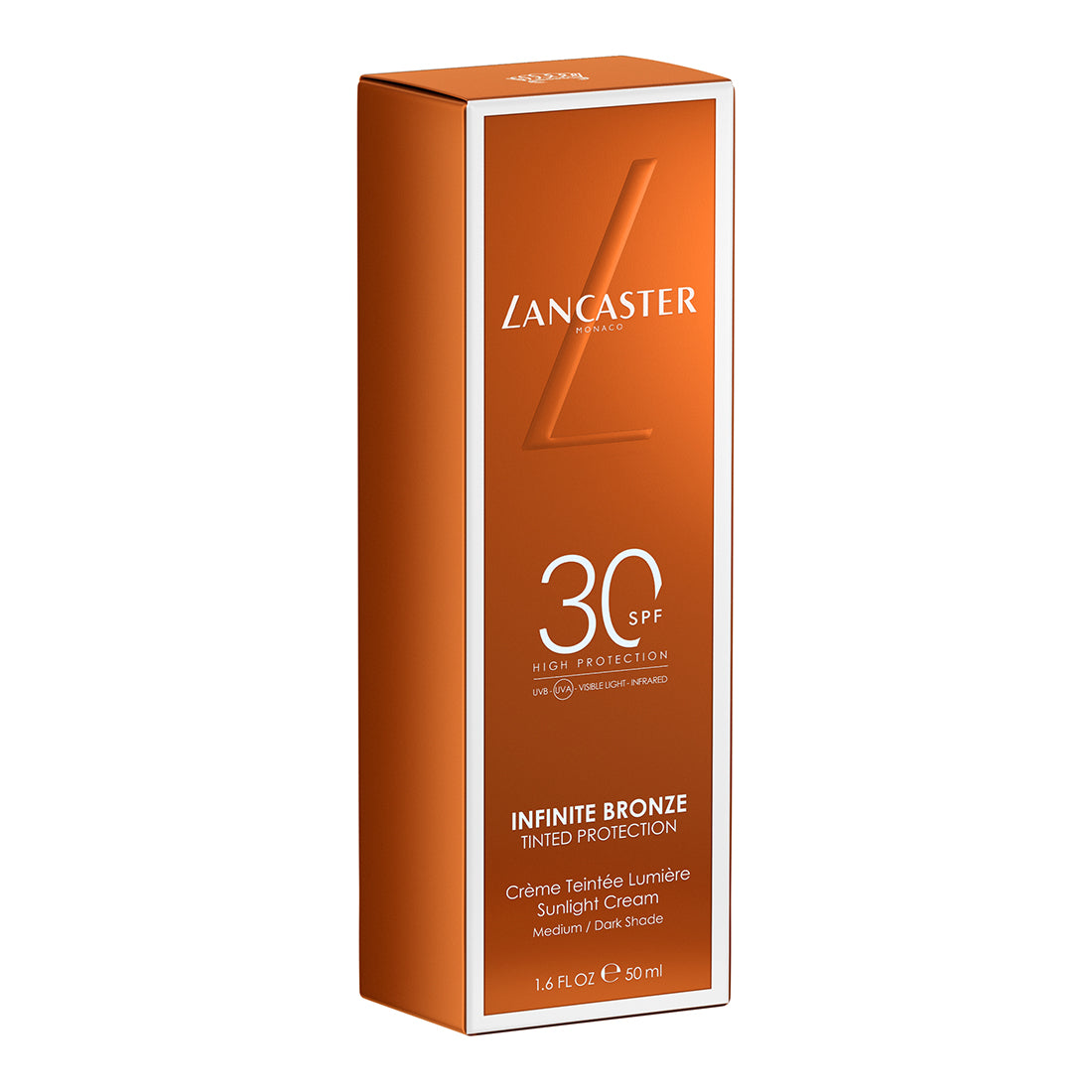 Infinite Bronze Tinted Protection Sunlight Cream Crema Solare Colorata Viso SPF 30 Medium Dark_LAN8016_Lancaster-2