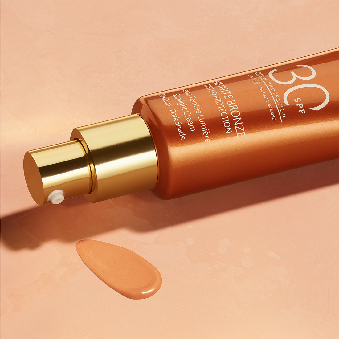Infinite Bronze Tinted Protection Sunlight Cream Crema Solare Colorata Viso SPF 30 Medium Dark_LAN8016_Lancaster-4