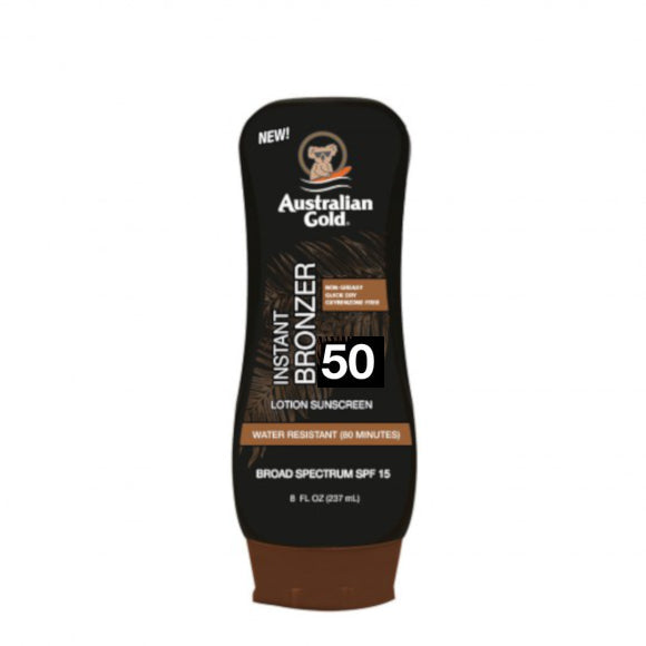 Instant Bronzer Lotion Sunscreen Protezione Solare Spf 50 237 ML_AUSA75241_Australian Gold