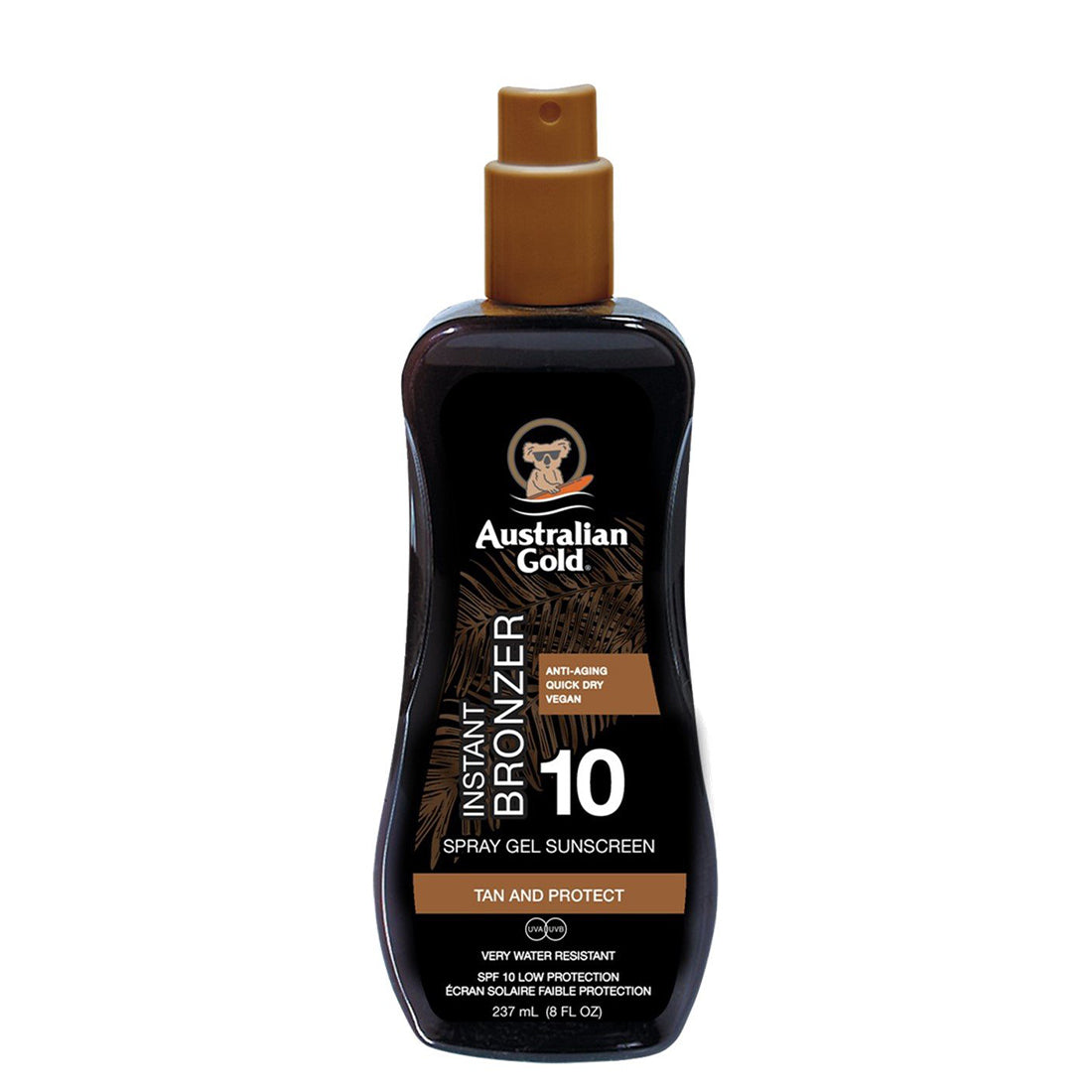Instant Bronzer Spray Gel Protezione Solare SPF 10 237 ML_AUSA75227_Australian Gold