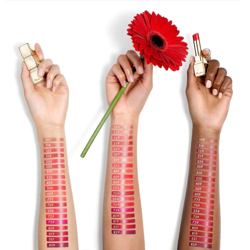 Kiss Kiss Shine Bloom Rossetto Brillante 519 Floral Brick_GUE043687_Guerlain-5