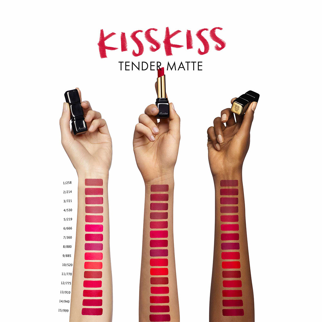 Kiss Kiss Tender Matte Rossetto Matte Luminoso Delicato 770 Desire Red_GUE043368_Guerlain-3