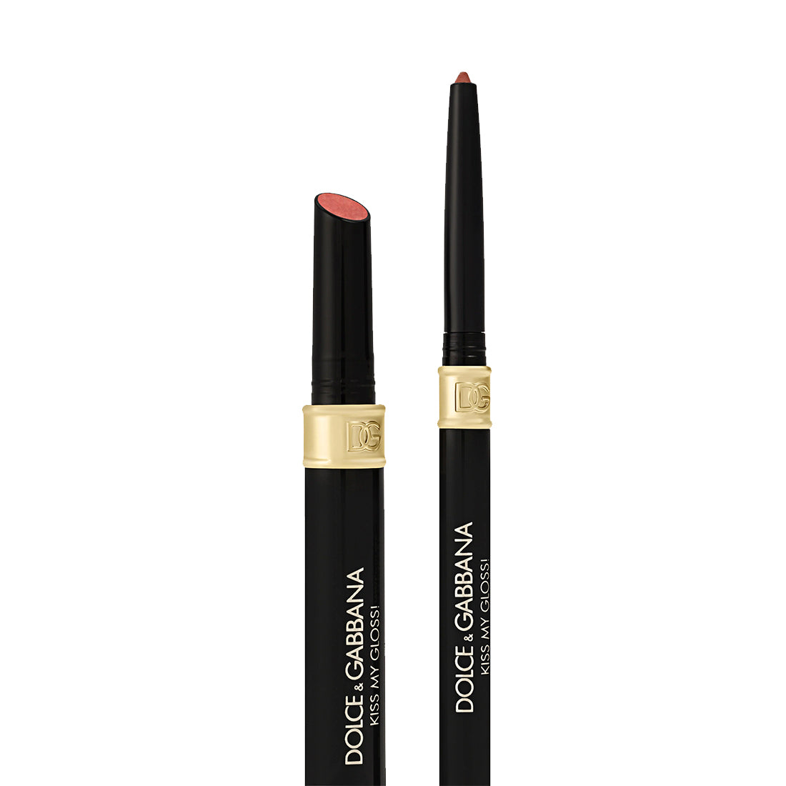 Kiss My Gloss Matita Labbra 4D e Gloss in Stick 01 Whisper Liner Rosa Delicato e Gloss Rosa Perlato_DOLSF1004_Dolce&Gabbana-2