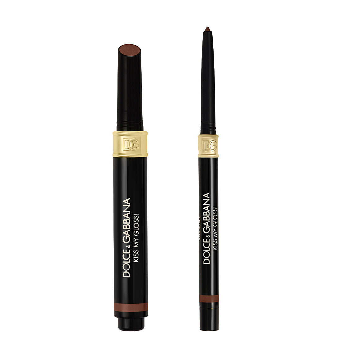 Kiss My Gloss Matita Labbra 4D e Gloss in Stick 03 Chat Liner Marrone Neutro e Gloss Duo Chrome Color Cioccolatos_DOLSF1006_Dolce&Gabbana