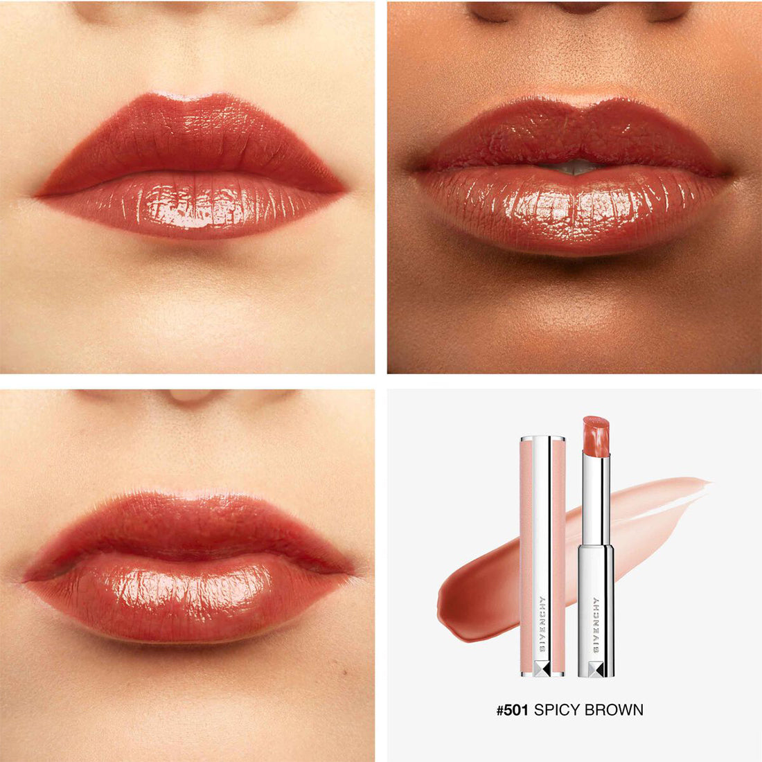 Le Rose Perfecto Lip Balm Balsamo Labbra 501 Spicy Brown_GIVP084822_Givenchy-3
