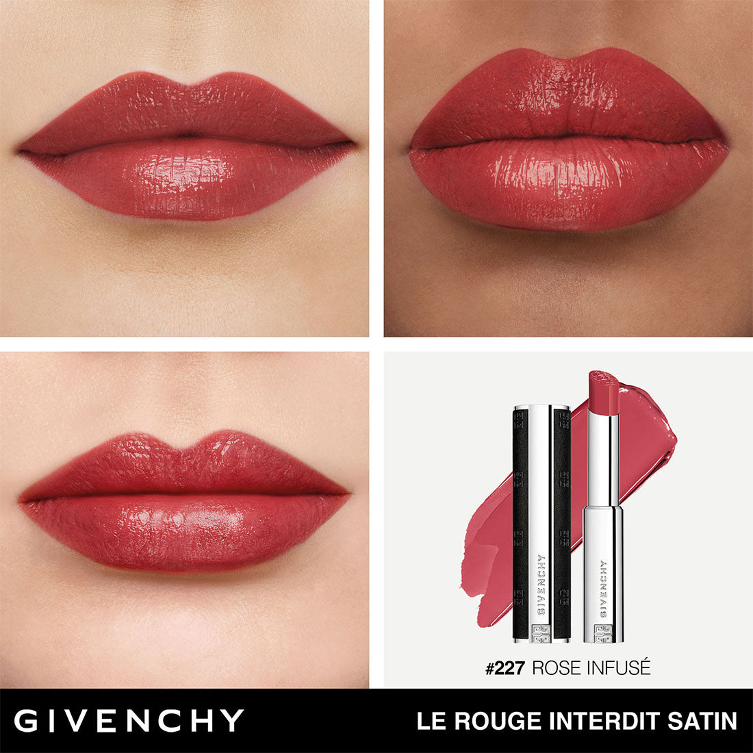 Le Rouge Interdit Satin Rossetto dal finish satinato 227 Rose Infuse_GIVP000252_Givenchy-4