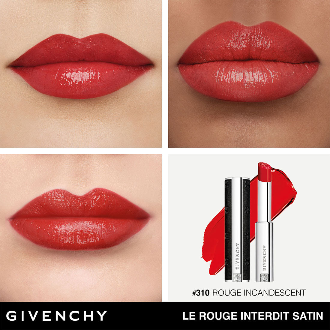 Le Rouge Interdit Satin Rossetto dal finish satinato 310 Rouge Incandescent_GIVP000255_Givenchy-4