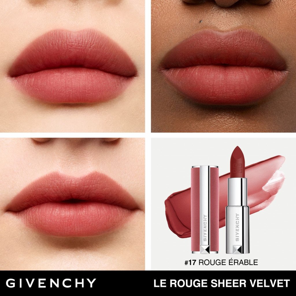 Le Rouge Sheer Velvet Rossetto Mat 17 Rouge Erable_GIVP083863_Givenchy-3