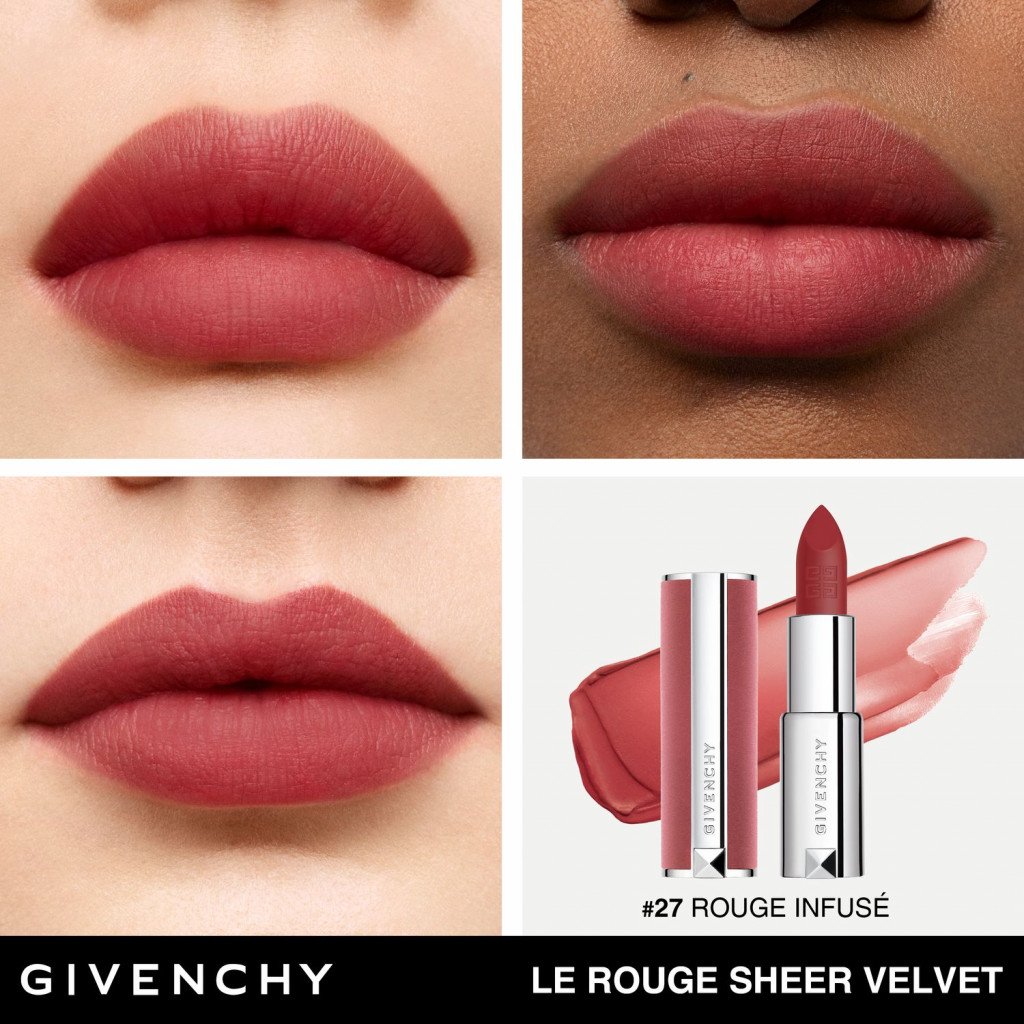 Le Rouge Sheer Velvet Rossetto Mat Refill  27 Rouge Infusè_GIVP083955_Givenchy-4