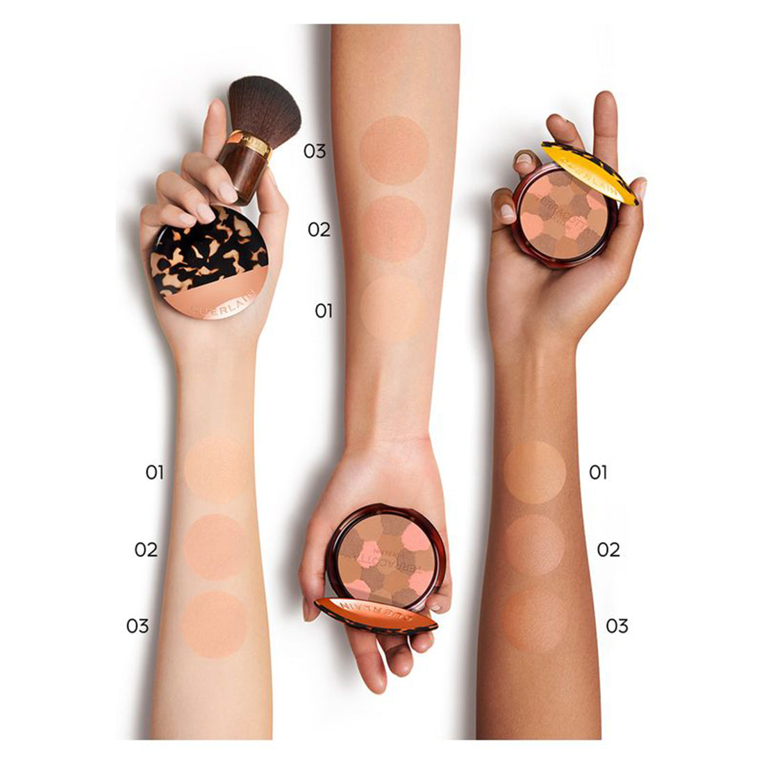 Terracotta Ecailles La Poudre Eclat Bonne Mine Naturelle Edizione Limitata 01 Clair Dorè/ Light Warm_GUE044280_Guerlain-4