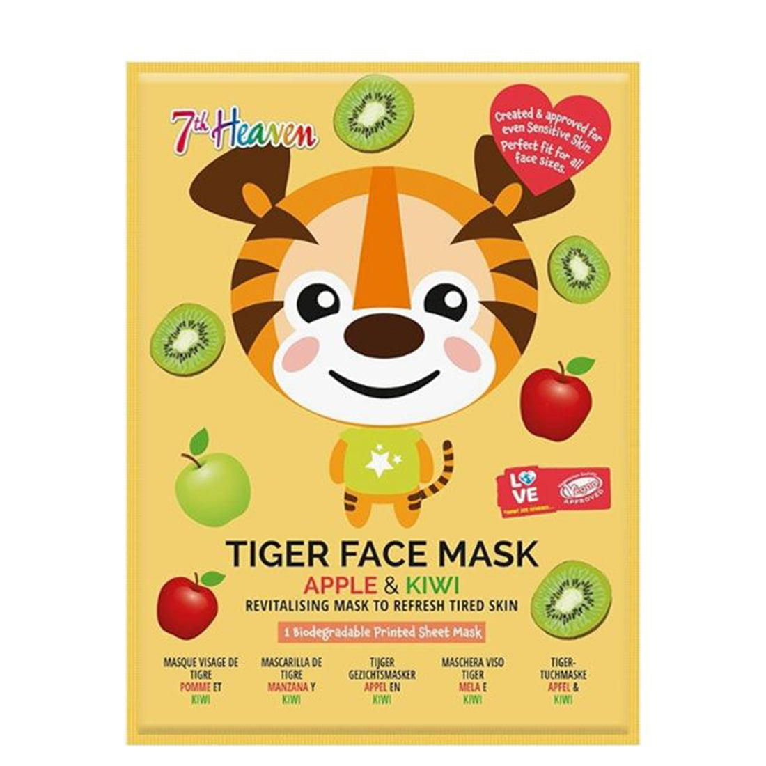 MASCHERA VISO TIGRE MELA E KIWI_HEA40AM03_7St HEAVEN