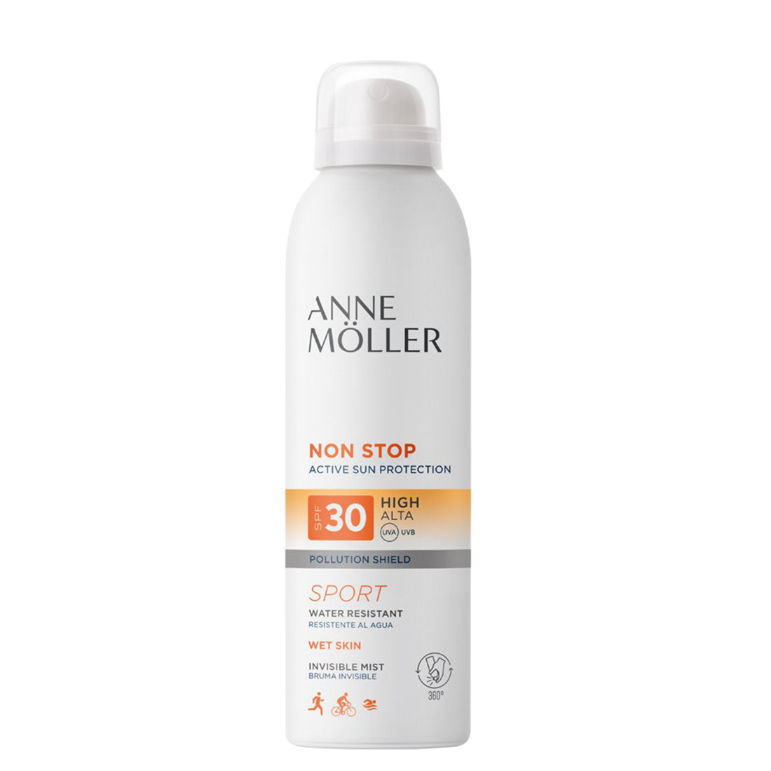 Non Stop Active Sun Protection Protezione Solare Spray SPF 30 200 ML_ANN6M021_ANNE MOLLER