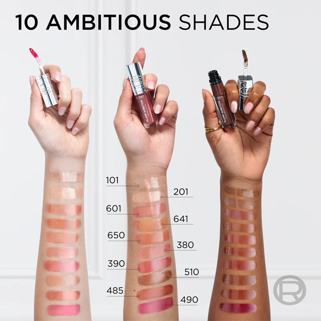 Plump Ambition Lip Oil Lucidalabbra Volumizzante con acido ialuronico 101 Cristal Clear_COR892100_L'Oreal-6