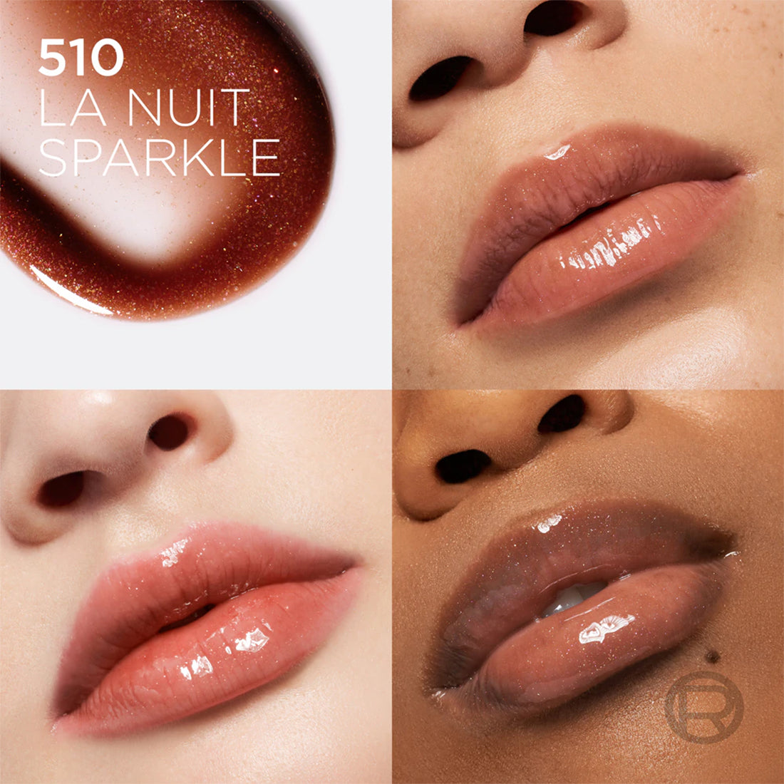 Plump Ambition Lip Oil Lucidalabbra Volumizzante con acido ialuronico 510 La Nuit Spark_COR893000_L'Oreal-2