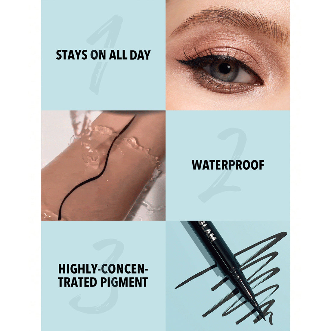 Pro Precision Waterproof Liquid Eyeliner Black_SHE045_SHEGLAM-4