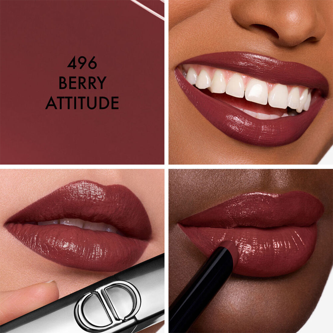 Rouge Dior On Stage Rossetto dal finish brillante e dalla tenuta estrema 496 Berry Attitude_CDE000000810_Dior-2