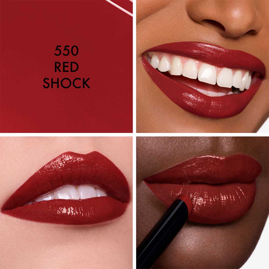 Rouge Dior On Stage Rossetto dal finish brillante e dalla tenuta estrema  550 Red Shock_CDE000000812_Dior-3