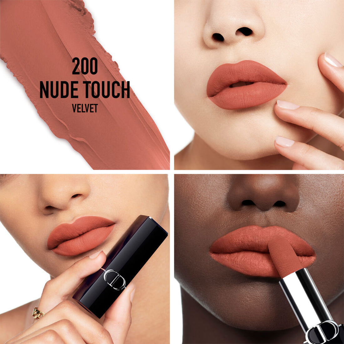 Rouge Dior Rossetto comfort e lunga tenuta finish Velvet 200 Nude Touch_CDC035600200_Dior-2