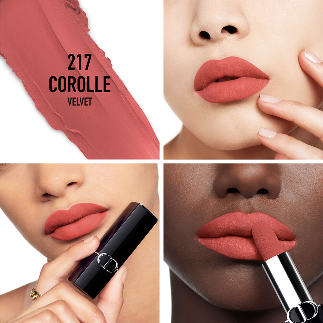 Rouge Dior Rossetto comfort e lunga tenuta finish Velvet 217 Corolle_CDC035600217_Dior-2