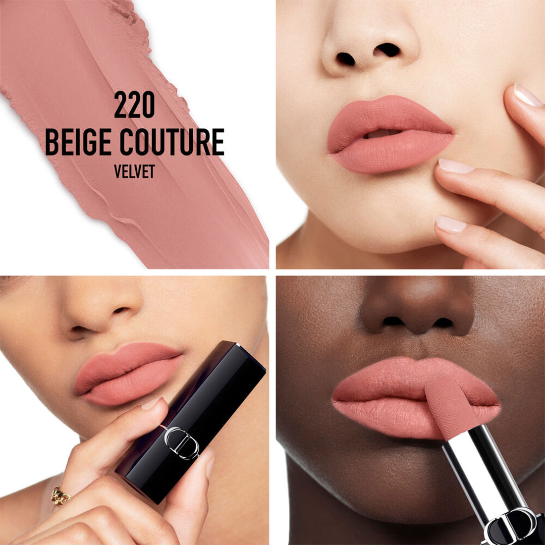 Rouge Dior Rossetto comfort e lunga tenuta finish Velvet 220 Beige Couture_CDC035600220_Dior-2