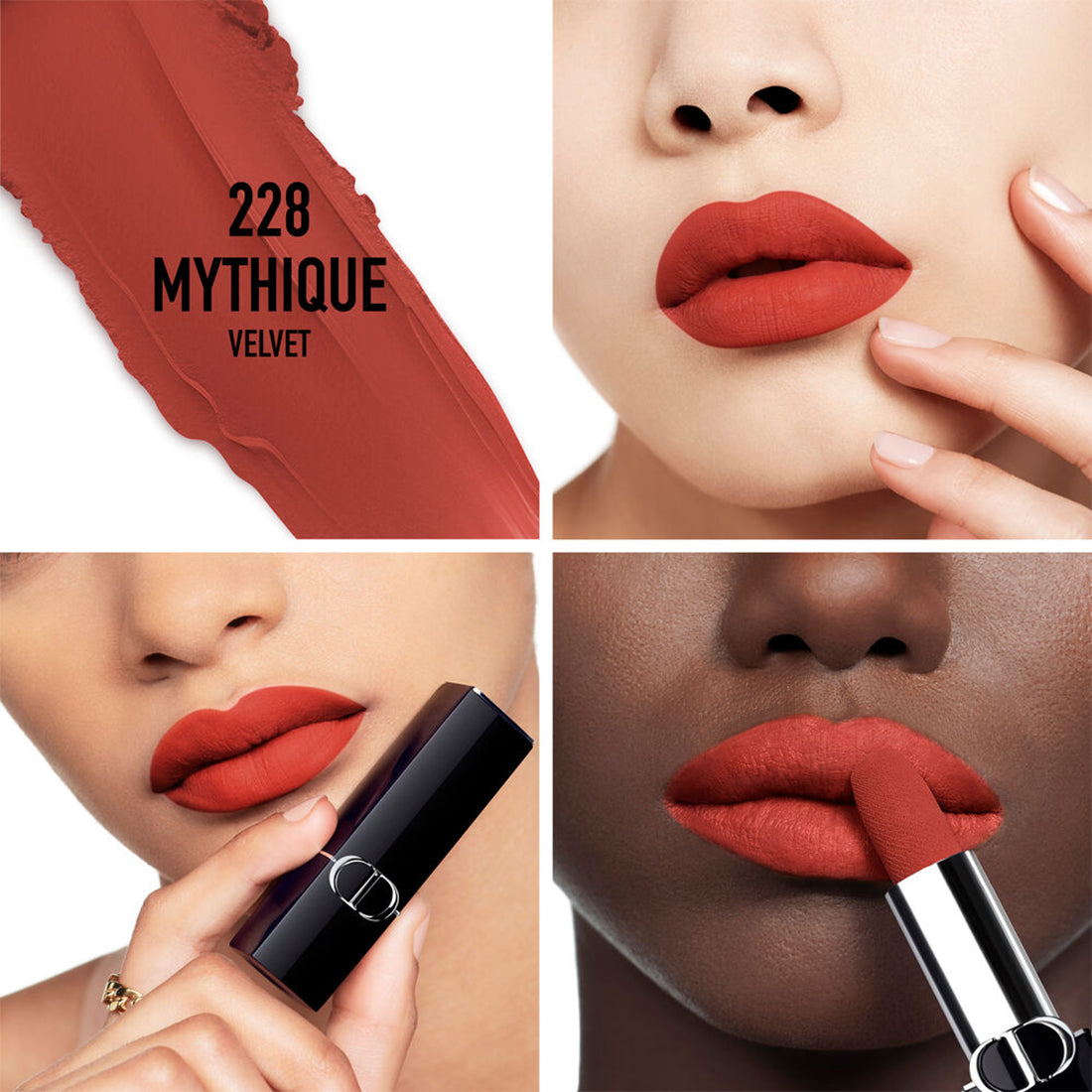 Rouge Dior Rossetto comfort e lunga tenuta finish Velvet 228 Mythique_CDC035600228_Dior-2