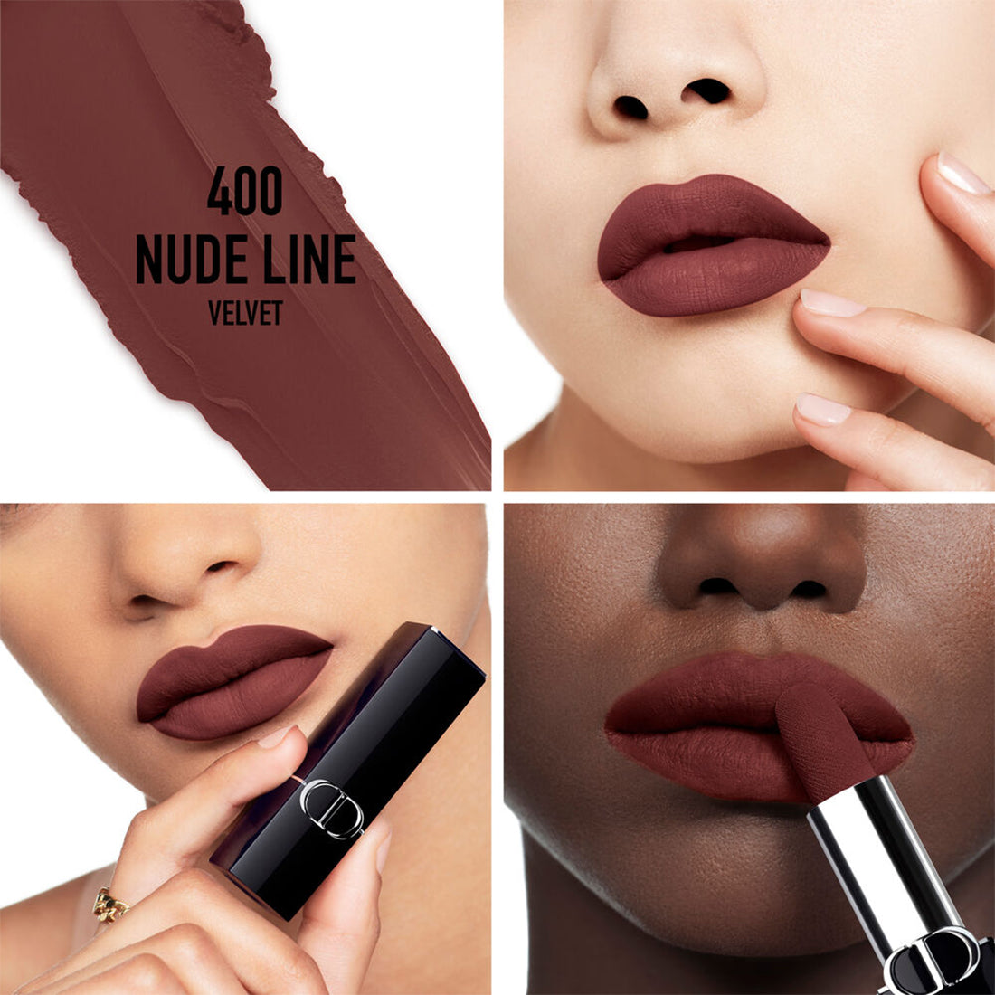 Rouge Dior Rossetto comfort e lunga tenuta finish Velvet 400 Nude Line_CDC035600400_Dior-2