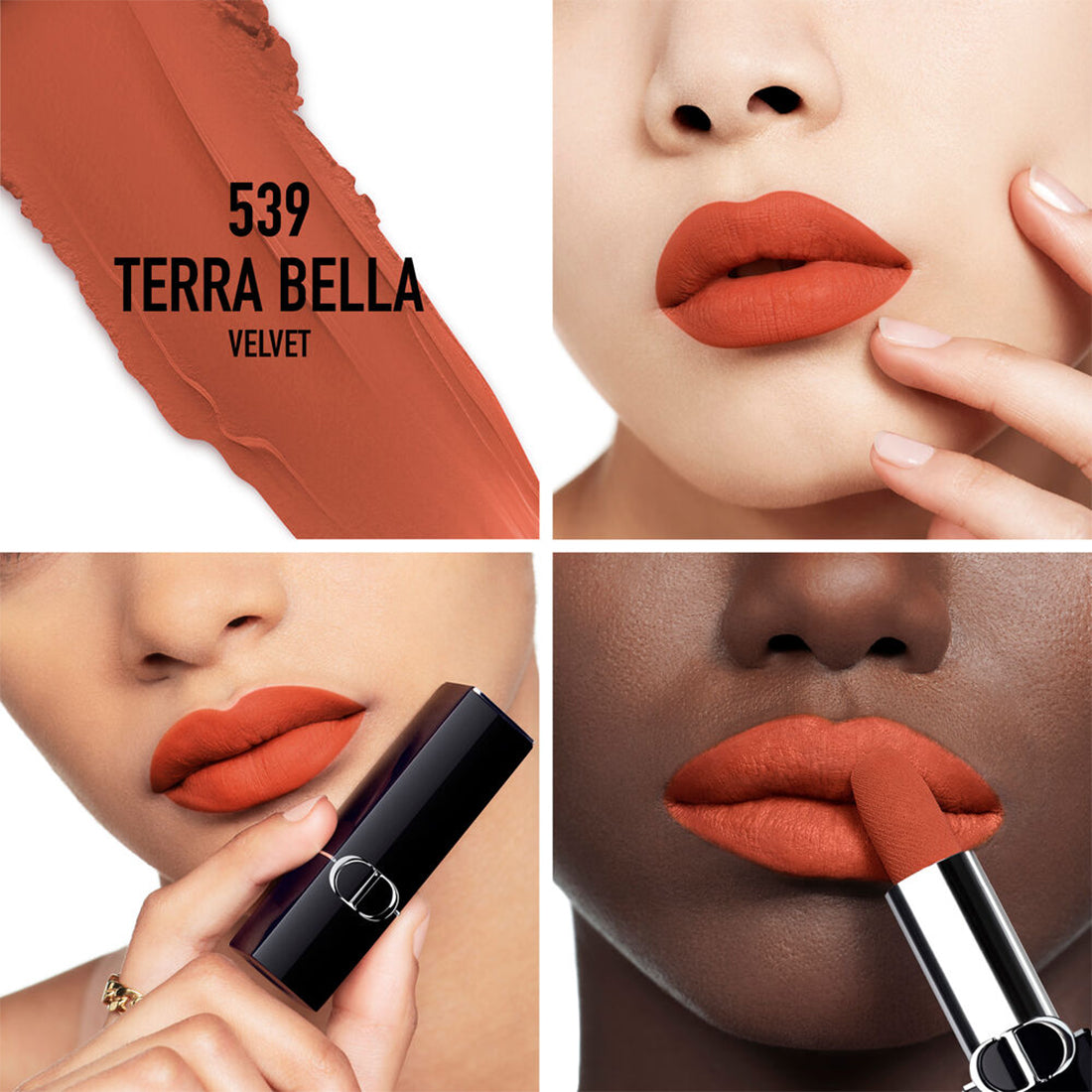Rouge Dior Rossetto comfort e lunga tenuta finish Velvet  539 Terra Bella_CDC035600539_Dior-2