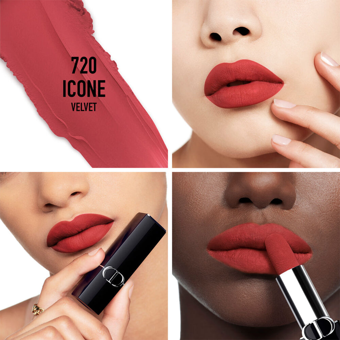 Rouge Dior Rossetto comfort e lunga tenuta finish Velvet 720 Icone_CDC035600720_Dior-2
