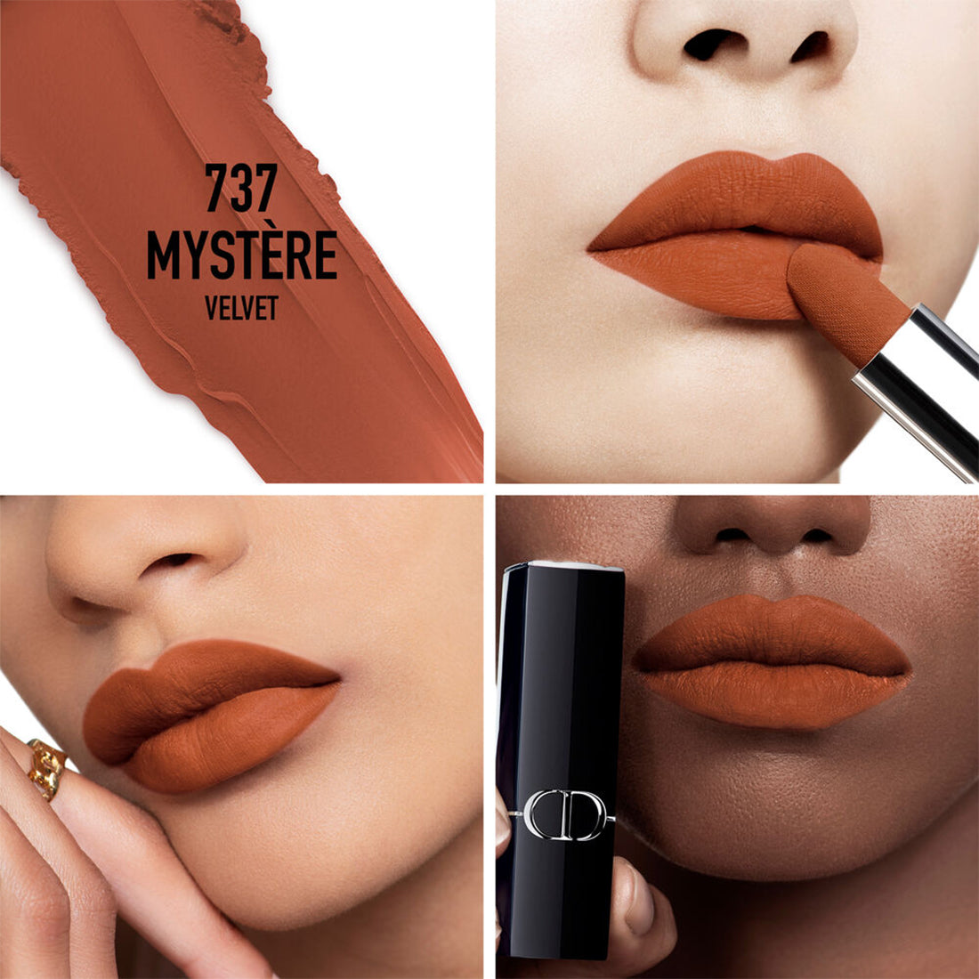 Rouge Dior Rossetto comfort e lunga tenuta finish Velvet 737 Mystere_CDC035600737_Dior-2