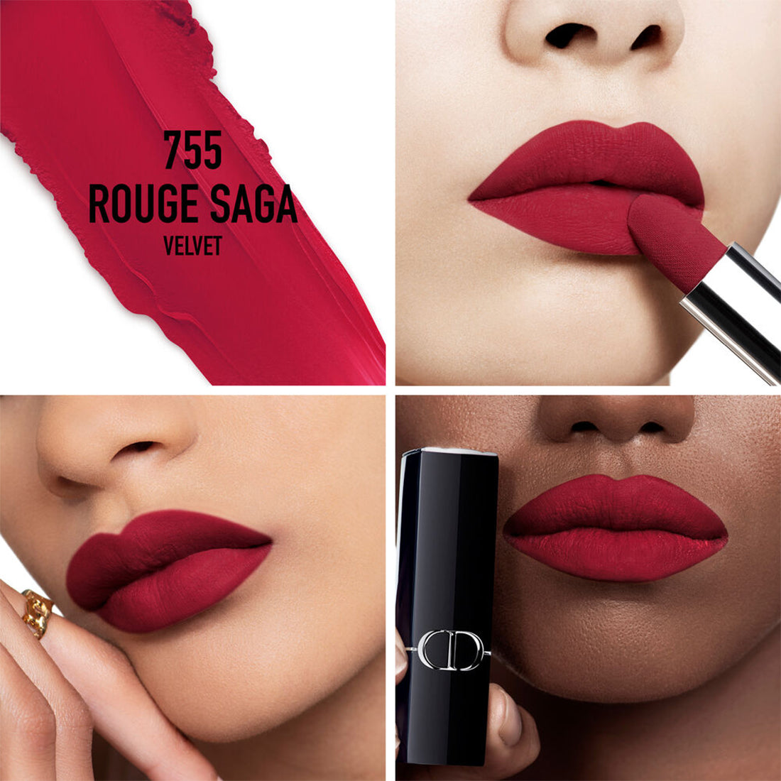 Rouge Dior Rossetto comfort e lunga tenuta finish Velvet 755 Rouge Saga_CDC035600755_Dior-2