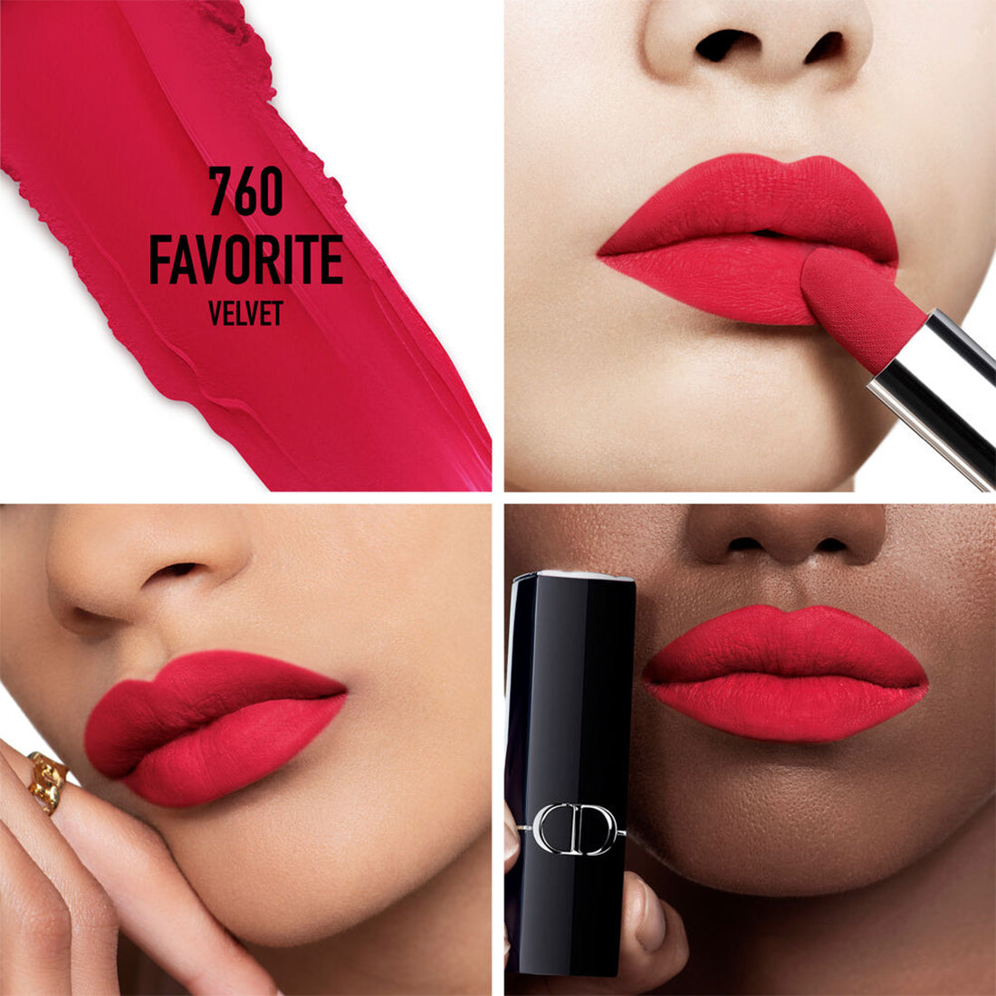 Rouge Dior Rossetto comfort e lunga tenuta finish Velvet 760 Favourite_CDC035600760_Dior-2