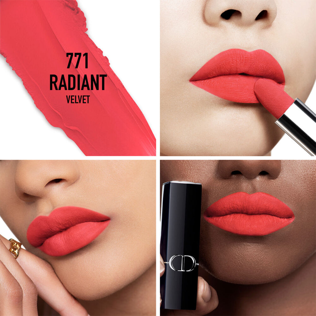 Rouge Dior Rossetto comfort e lunga tenuta finish Velvet  771 Radiant_CDC035600771_Dior-2