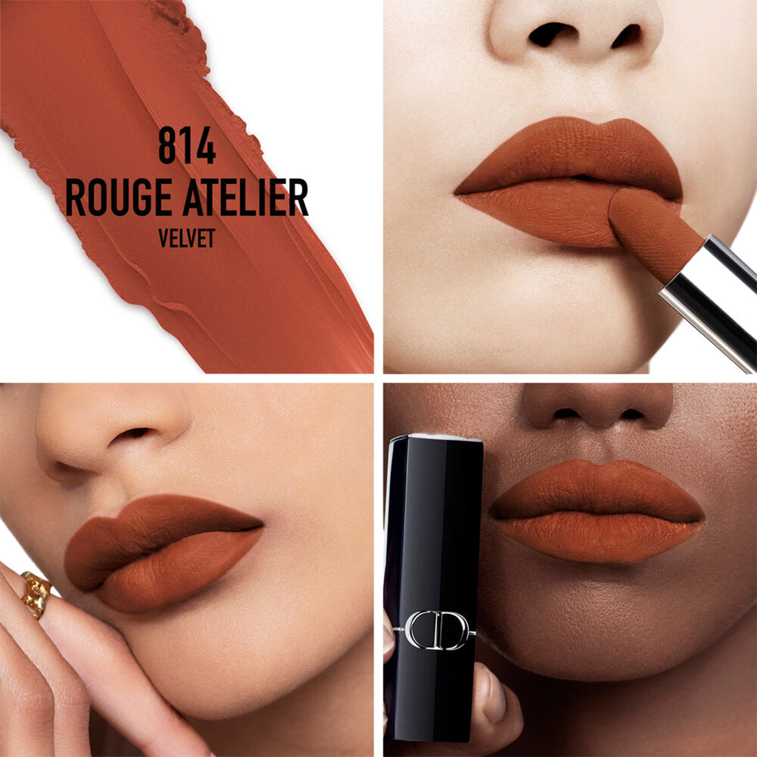 Rouge Dior Rossetto comfort e lunga tenuta finish Velvet 814 Rouge Atelier_CDC035600814_Dior-2