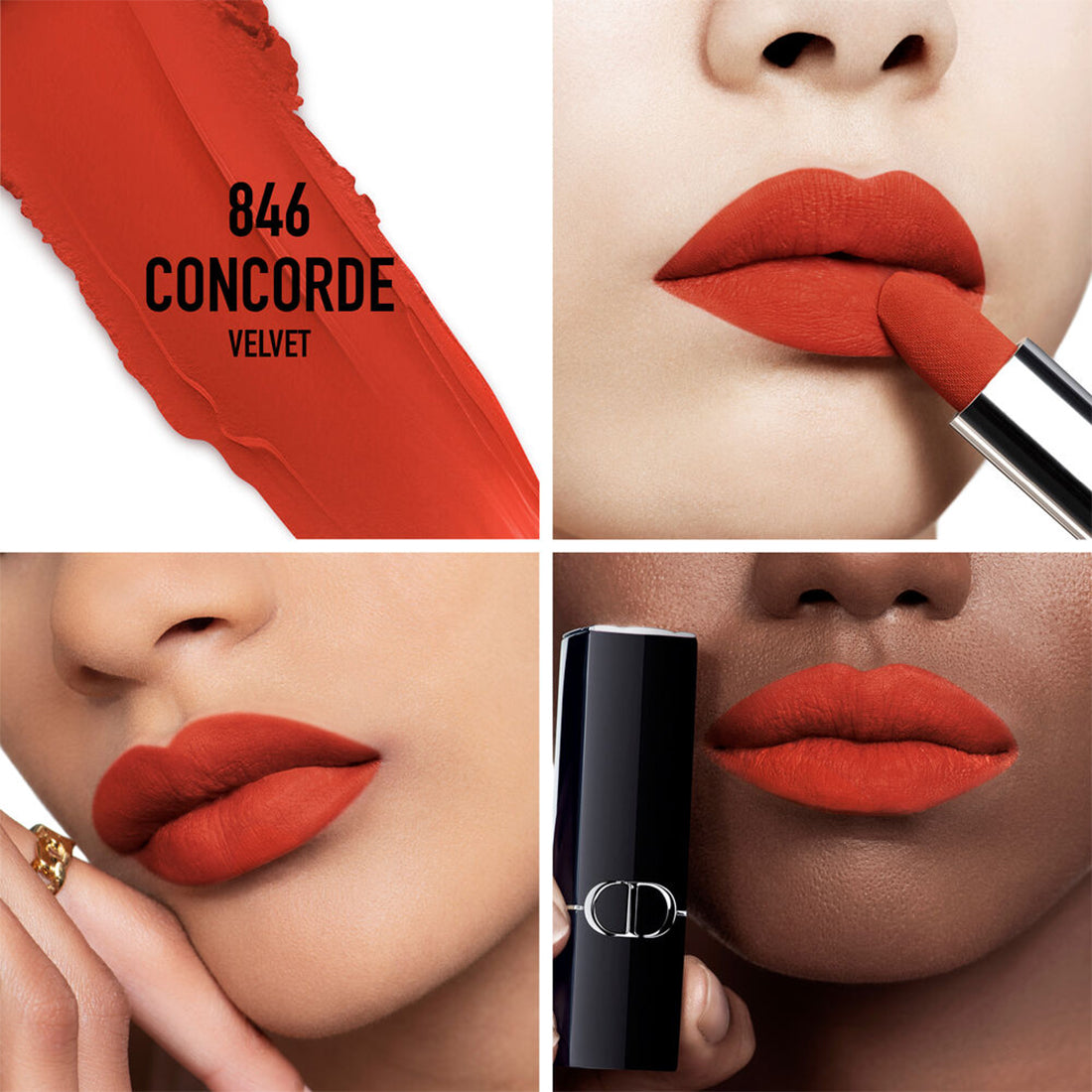 Rouge Dior Rossetto comfort e lunga tenuta finish Velvet 846 Concorde_CDC035600846_Dior-2