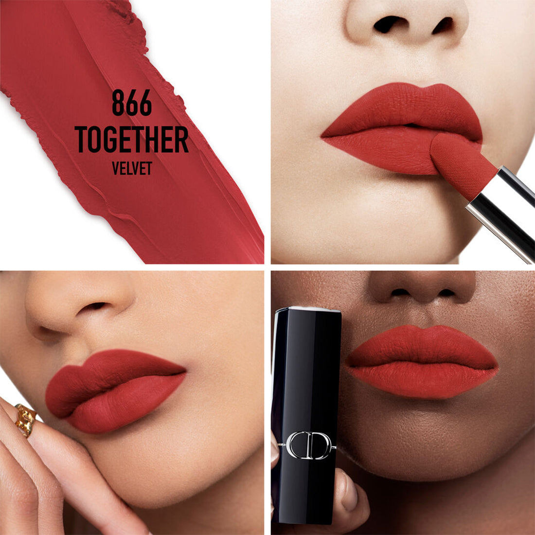 Rouge Dior Rossetto comfort e lunga tenuta finish Velvet 866 Together_CDC035600866_Dior-2