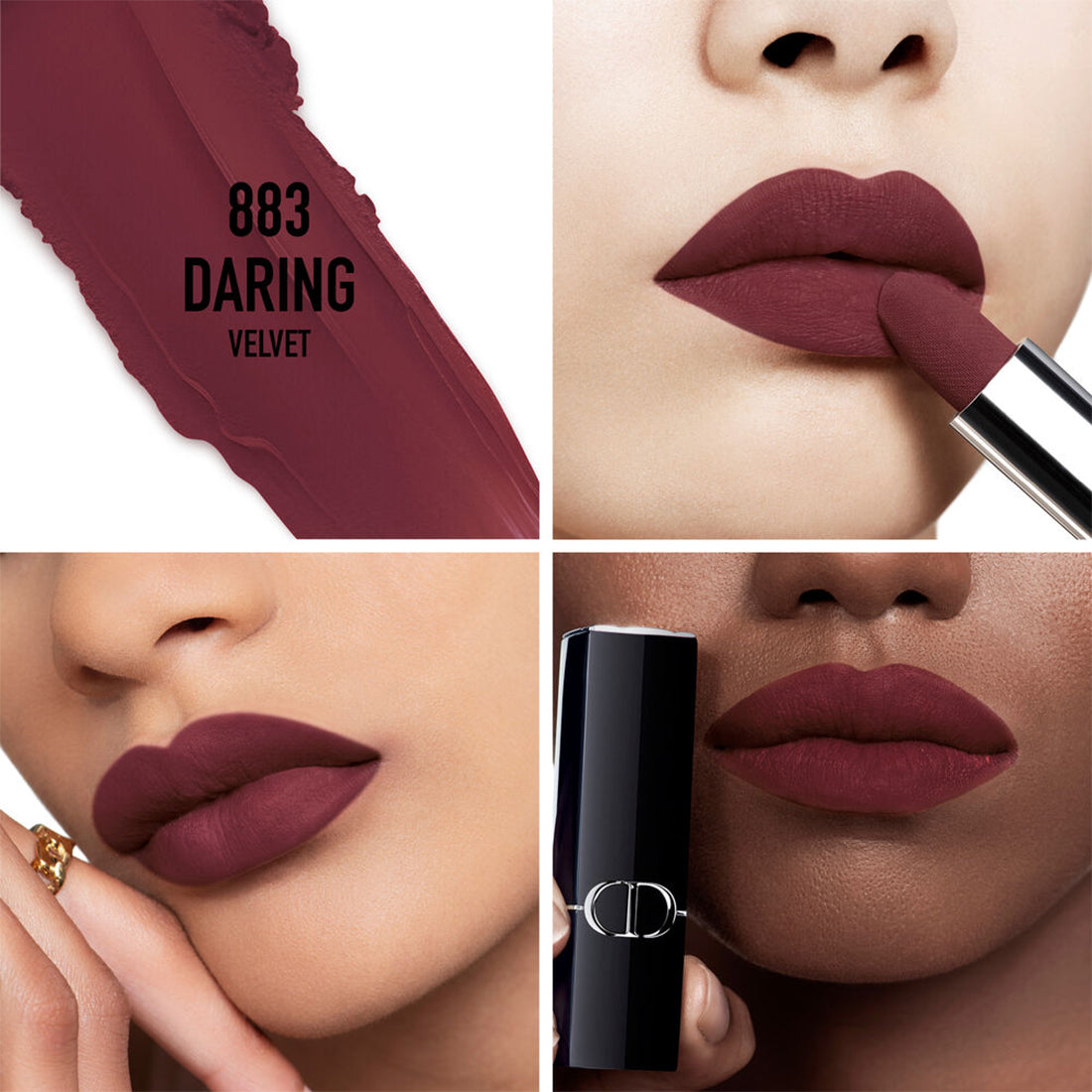 Rouge Dior Rossetto comfort e lunga tenuta finish Velvet 883 Daring_CDC035600883_Dior-2