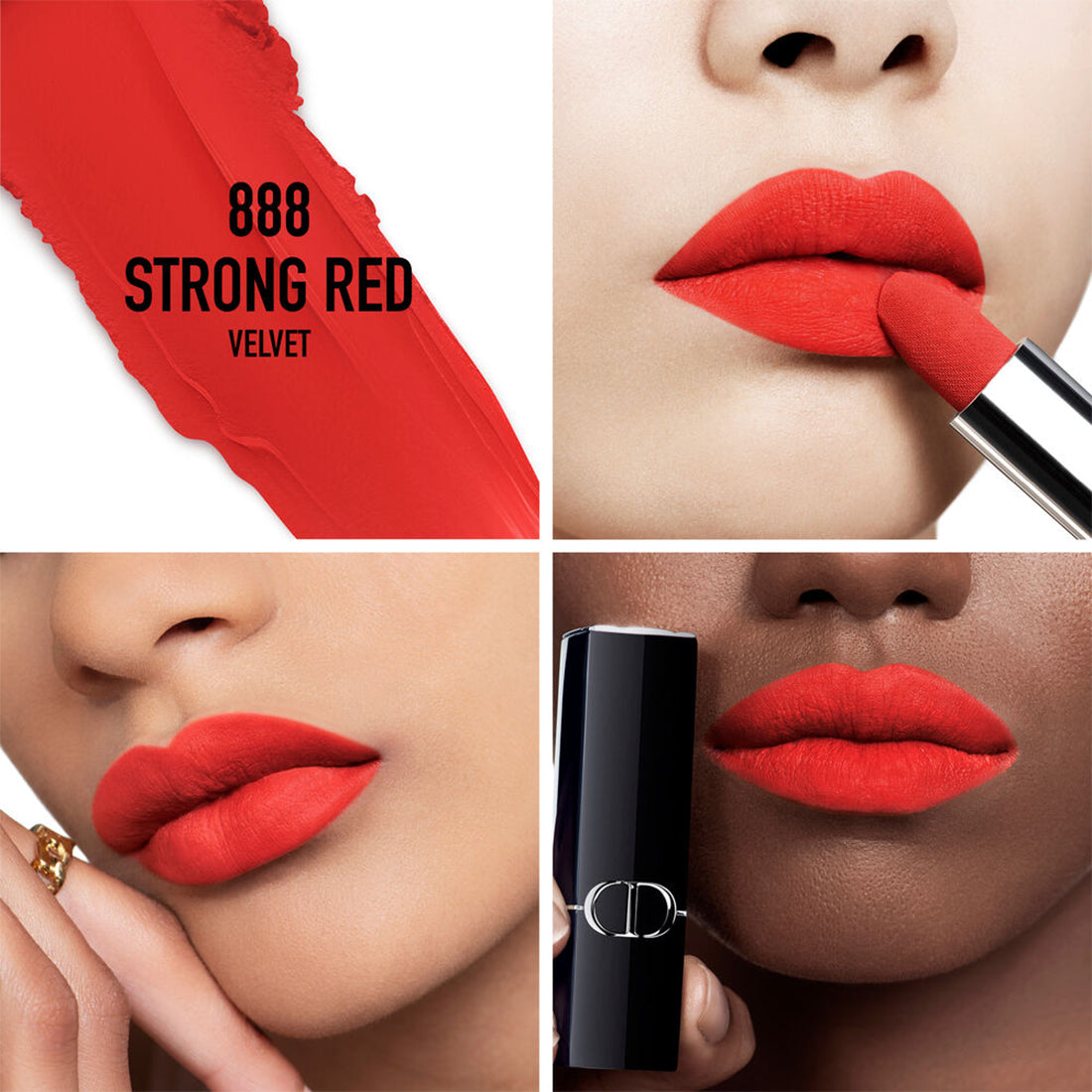 Rouge Dior Rossetto comfort e lunga tenuta finish Velvet 888 Strong Red_CDC035600888_Dior-2