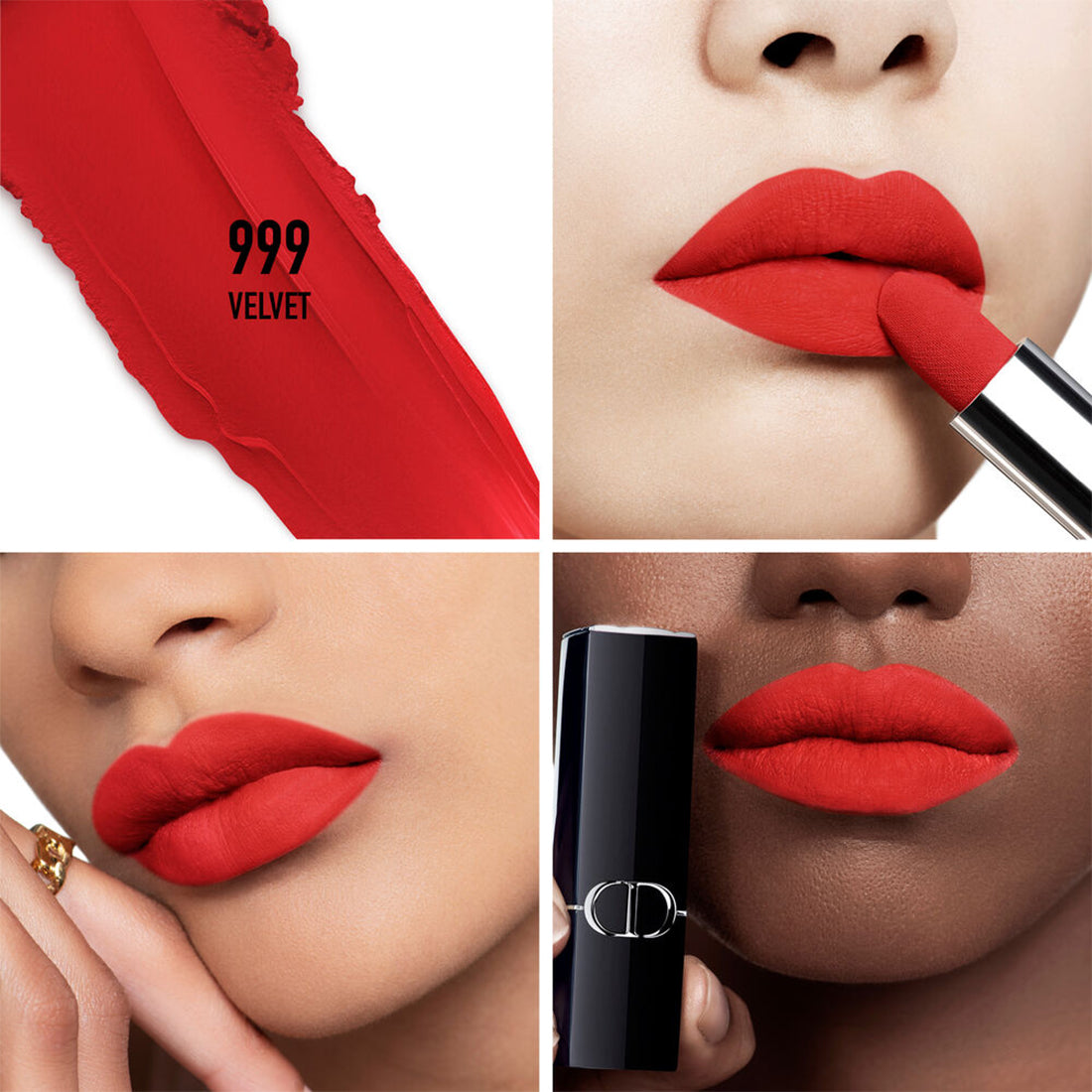 Rouge Dior Rossetto comfort e lunga tenuta finish Velvet 999 Dior_CDC035600999_Dior-2