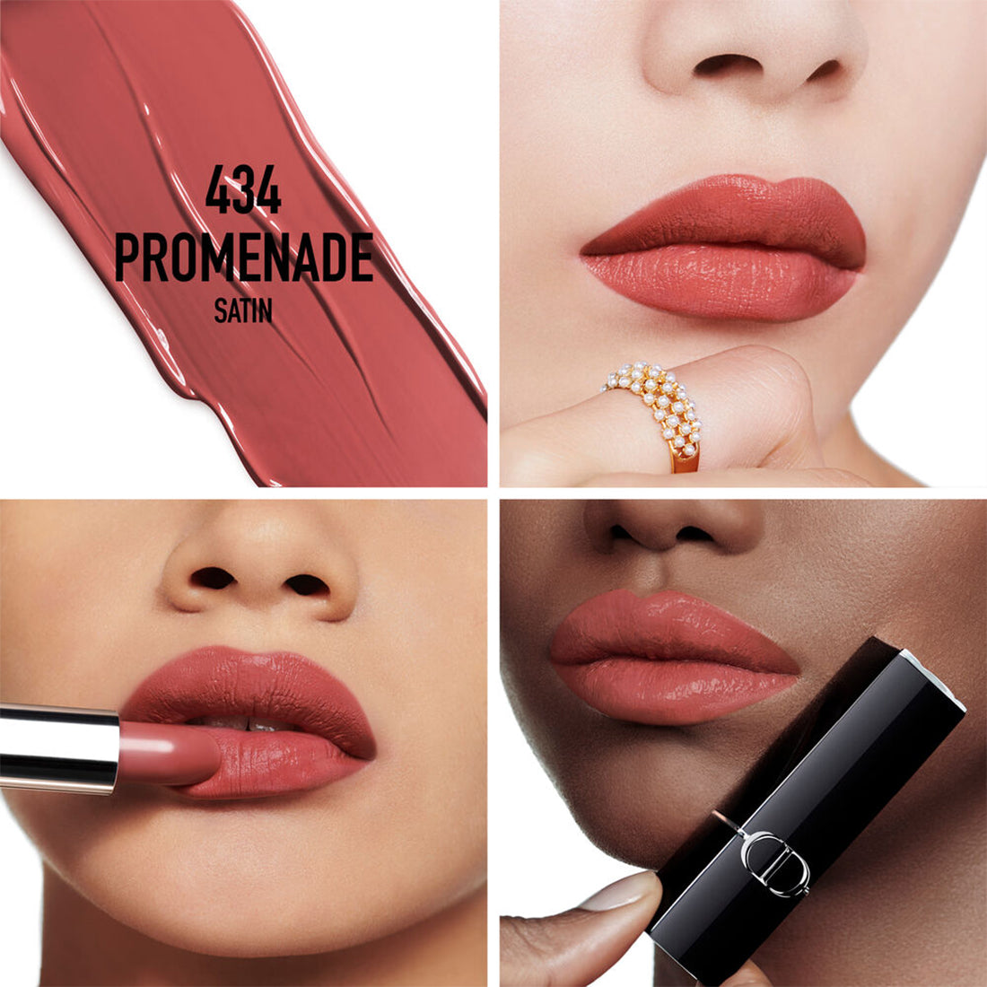 Rouge Dior Rossetto comfort e lunga tenuta satin 434 Promenade_CDC035500434_Dior-2
