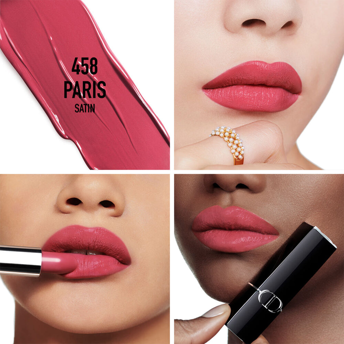 Rouge Dior Rossetto comfort e lunga tenuta satin 458 Paris_CDC035500458_Dior-2