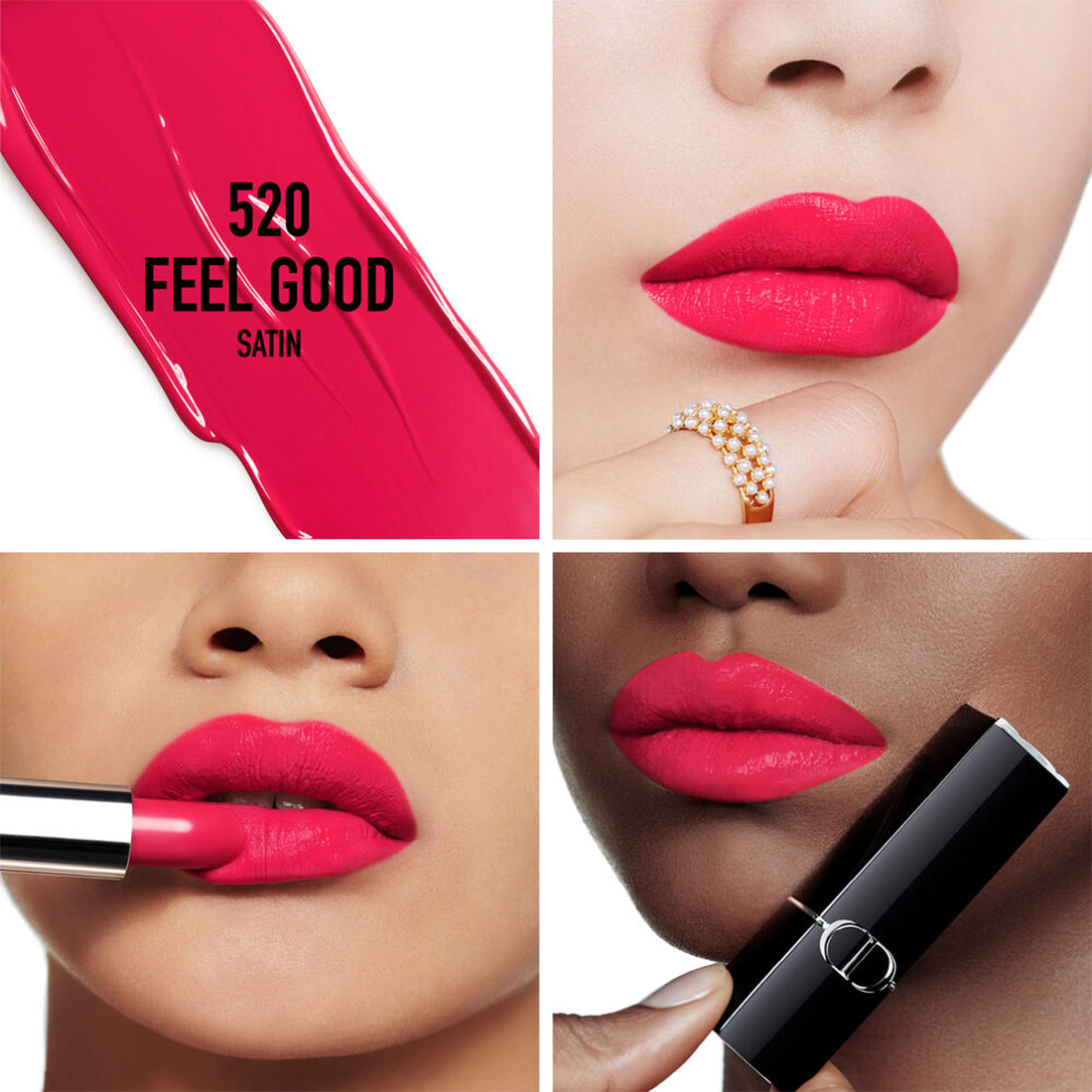 Rouge Dior Rossetto comfort e lunga tenuta satin 520 Feel Good_CDC035500520_Dior-2