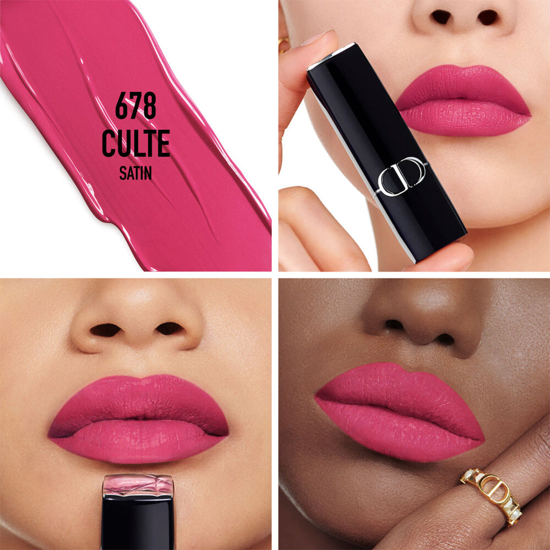 Rouge Dior Rossetto comfort e lunga tenuta satin 678 Culte_CDC035500678_Dior-2