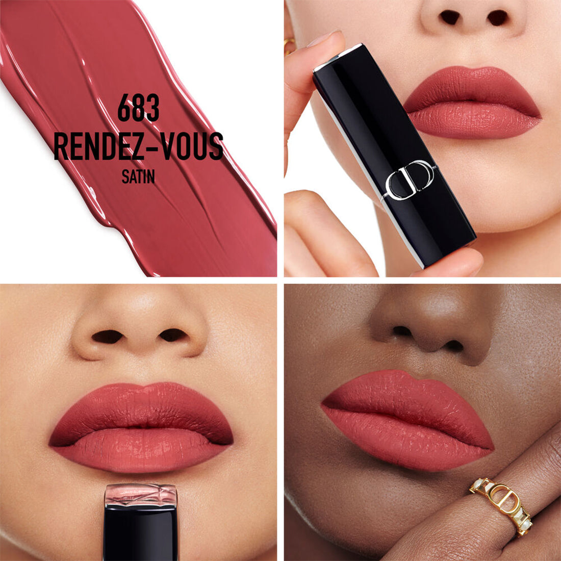 Rouge Dior Rossetto comfort e lunga tenuta satin 683 Rendez-Vous_CDC035500683_Dior-2