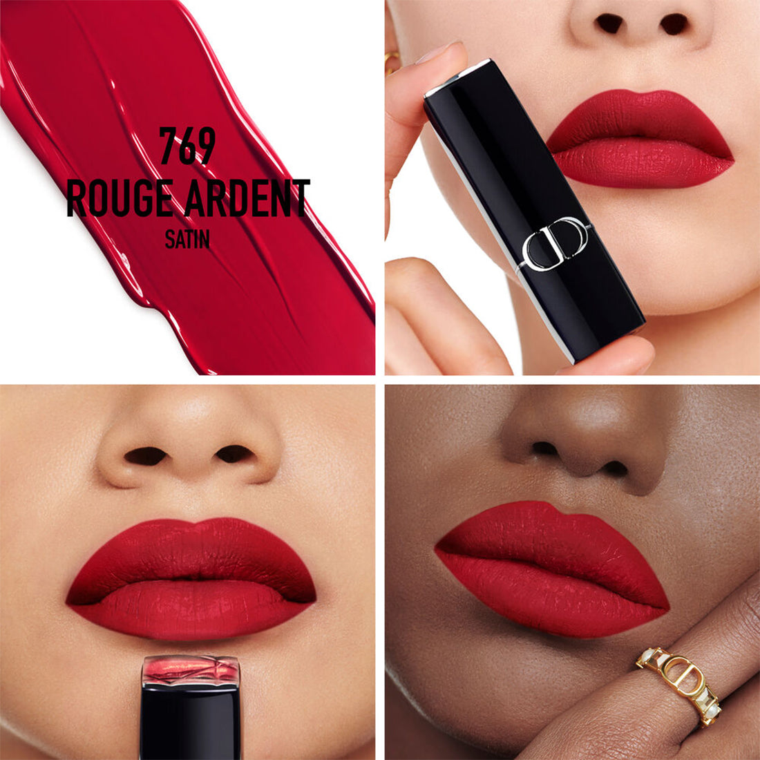 Rouge Dior Rossetto comfort e lunga tenuta satin 769 Rouge Ardent_CDC035500769_Dior-2